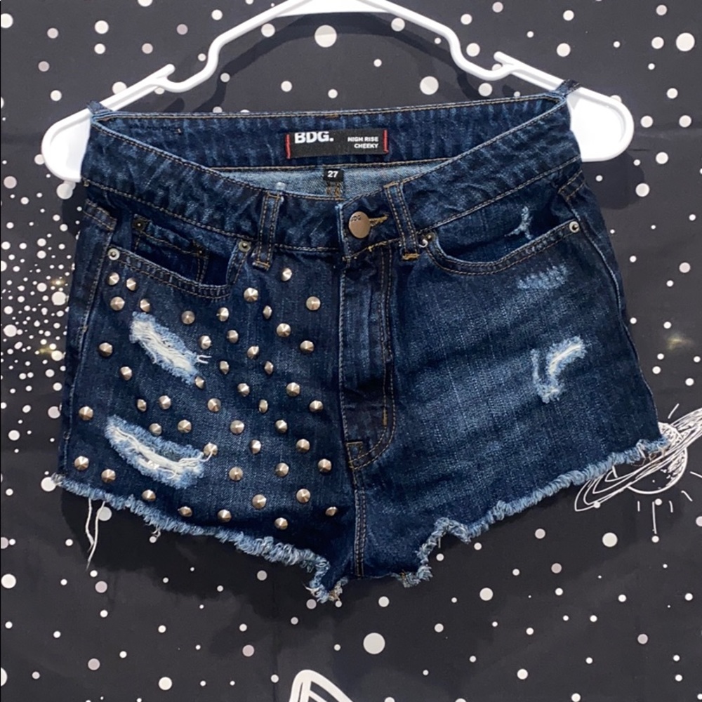 BDG HIGH RISE CHEEKY STUDDED SHORTS